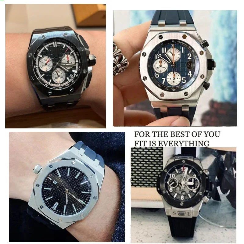 Silicone Rubber Watch Strap fo - Audemars Piguet Watch Royal Oak 评论和价格
